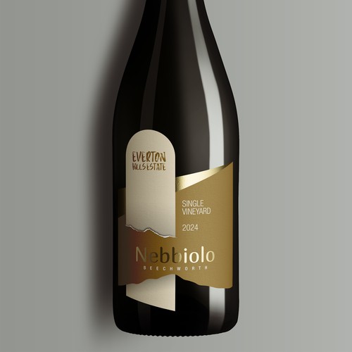 Red wine label